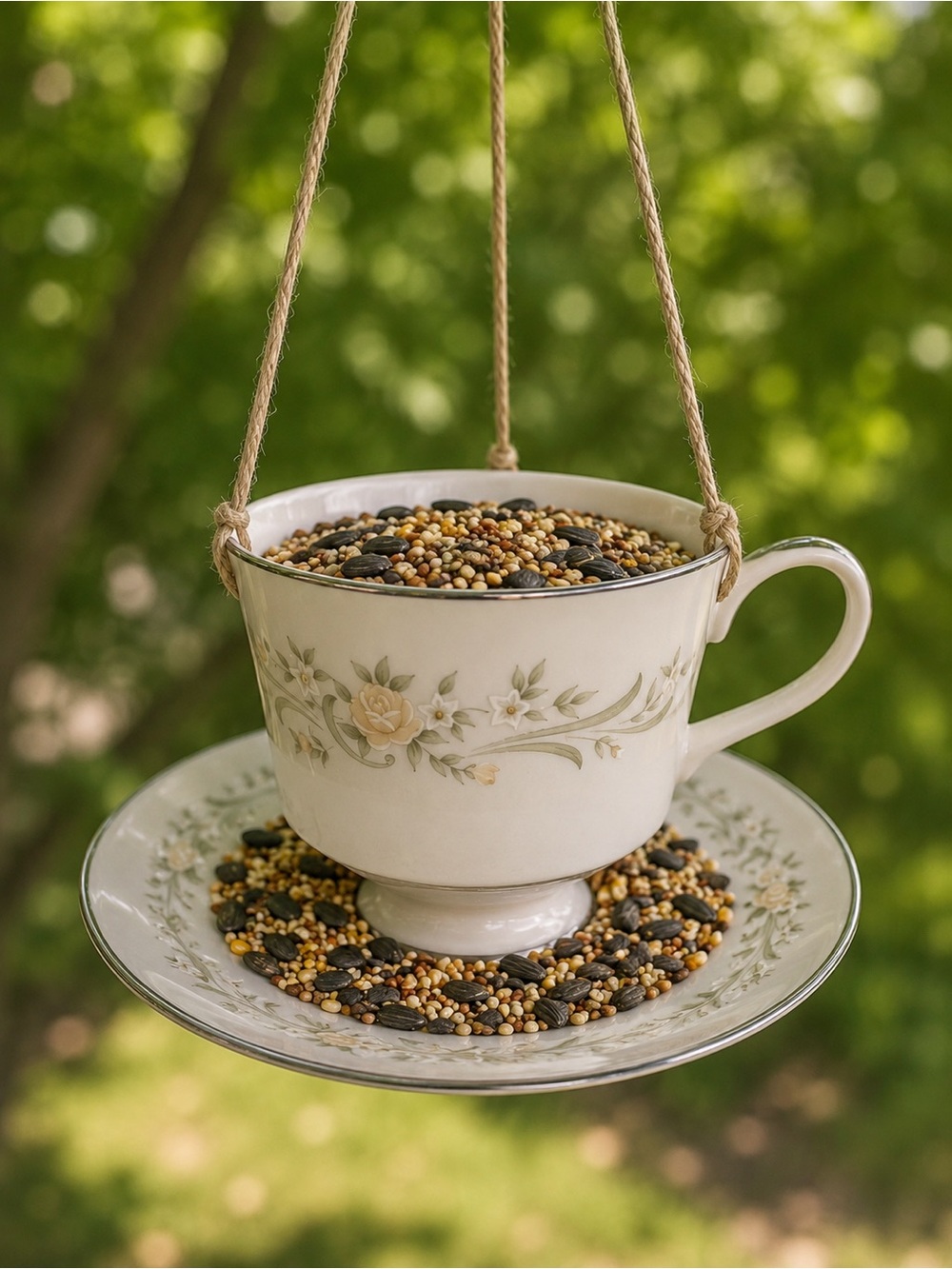 HOMEMADE - Teacup Bird Feeder